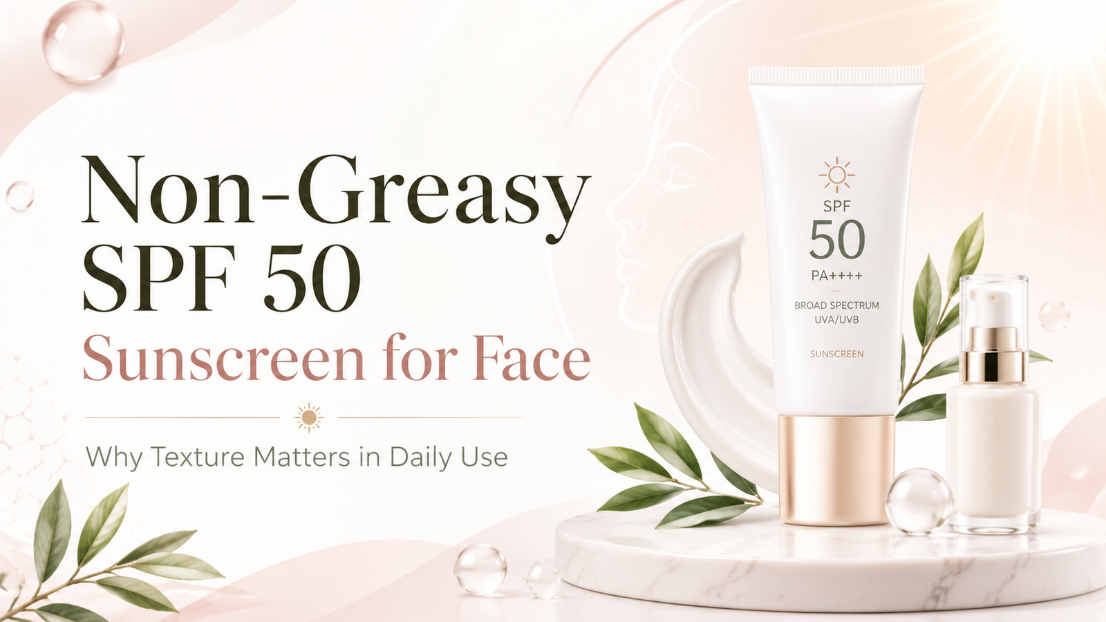 Non-Greasy SPF 50 Sunscreen for Face: Why Texture Matters in Daily Use