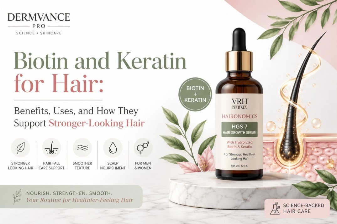 Biotin and Keratin for Hair: Benefits, Uses, and How They Support Stronger-Looking Hair